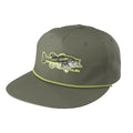 HUK Mens Trucker Hat, Anti-Glare Snapback Fishing Hat for Men, Stitch Fish - Moss, One Size