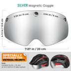 Victgoal Detachable Magnetic Bike Helmet Goggles Visor For Vg110 Bicycle Helmet (Silver)