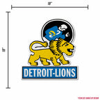 Rico Industries Nfl Football Detroit Lions Retro Shape Cut Pennant - Home And Living Room D  Cor - Soft Felt Ez To Hang