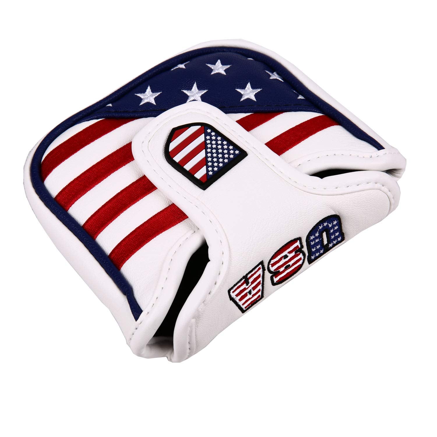Usa Stars And Stripes Square Mallet Shaped Magnetic Closure Golf Putter Head Cover For Scotty Cameron Golf Builder
