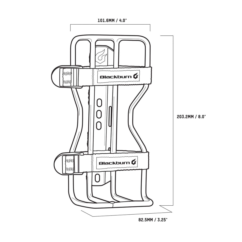 Blackburn Outpost Cargo Water Bottle Cage (Black, One Size) (Updated)