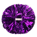 Hooshing 2Pcs Purple Pom Poms Cheerleading With Baton Handle Cheering For Girls Team Spirit Sports Dance Cheering