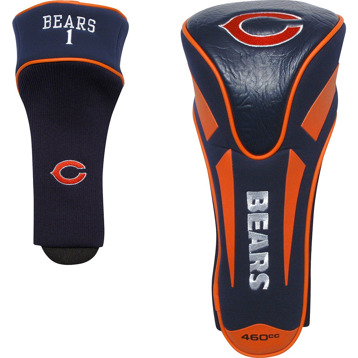 Team Golf Nfl Chicago Bears Single Apex Driver Head Cover Golf Club Single Apex Driver Headcover, Fits All Oversized Clubs, Trul
