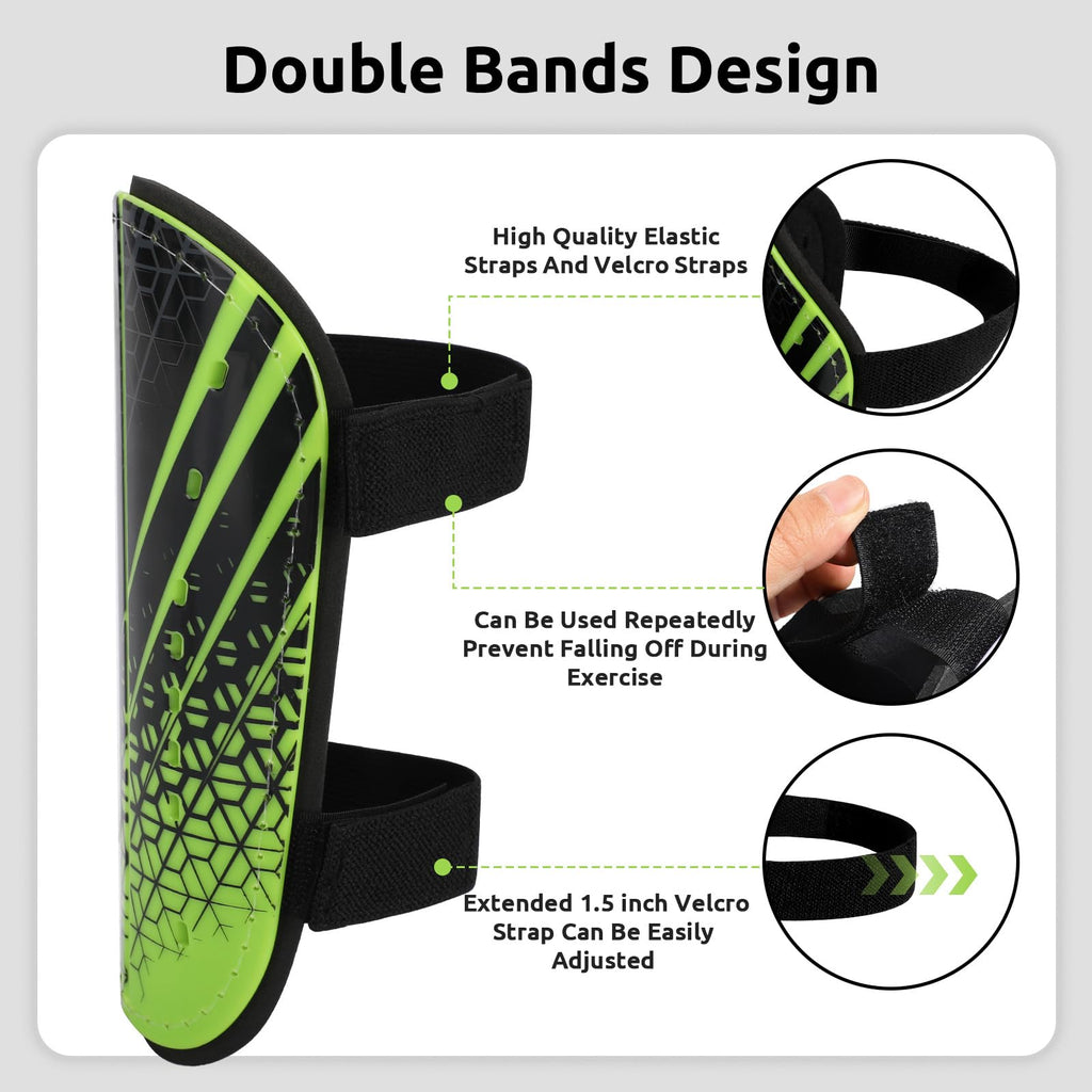 Shin Guards Soccer Youth Kids - Shin Guard For Boys Girls Teenagers 2-18 Years Old - Football Shin Pads Protection Equipment Wit