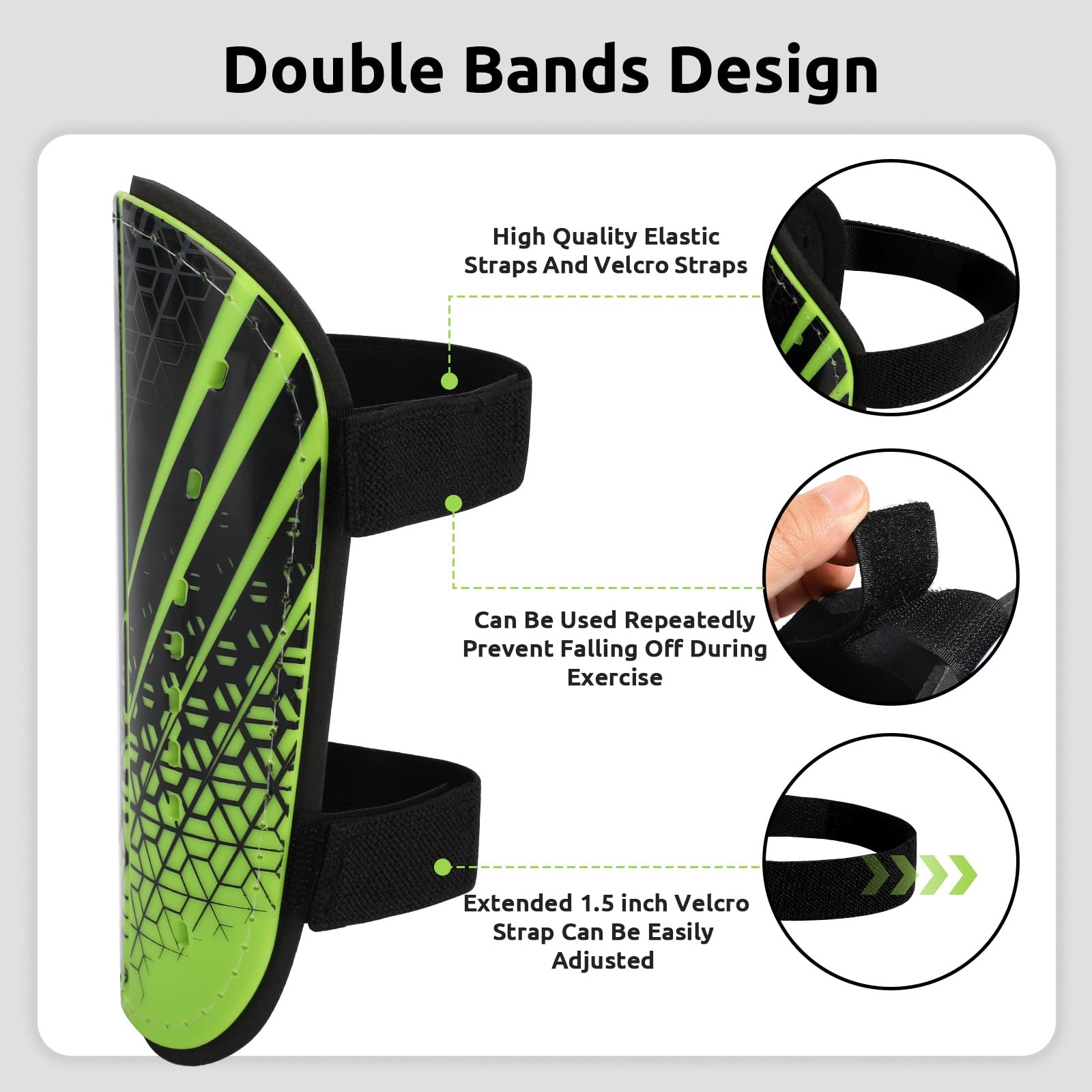 Shin Guards Soccer Youth Kids - Shin Guard For Boys Girls Teenagers 2-18 Years Old - Football Shin Pads Protection Equipment Wit
