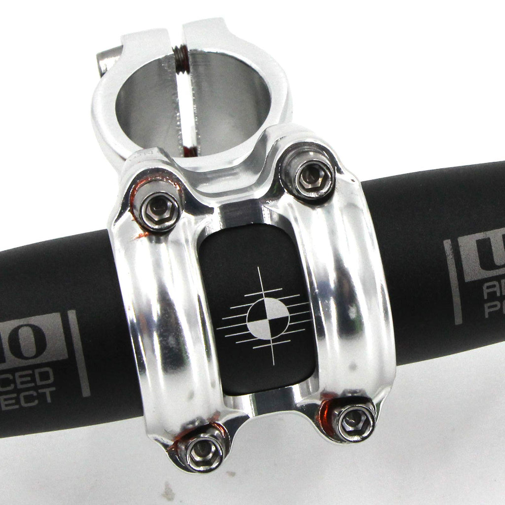 Meische Retro Silver 31.8 Stem 70Mm Mountain Bike Stem,35 Degree Bicycle Stem Riser Short Handlebar Stem For Mtb, Road Bike, Bmx