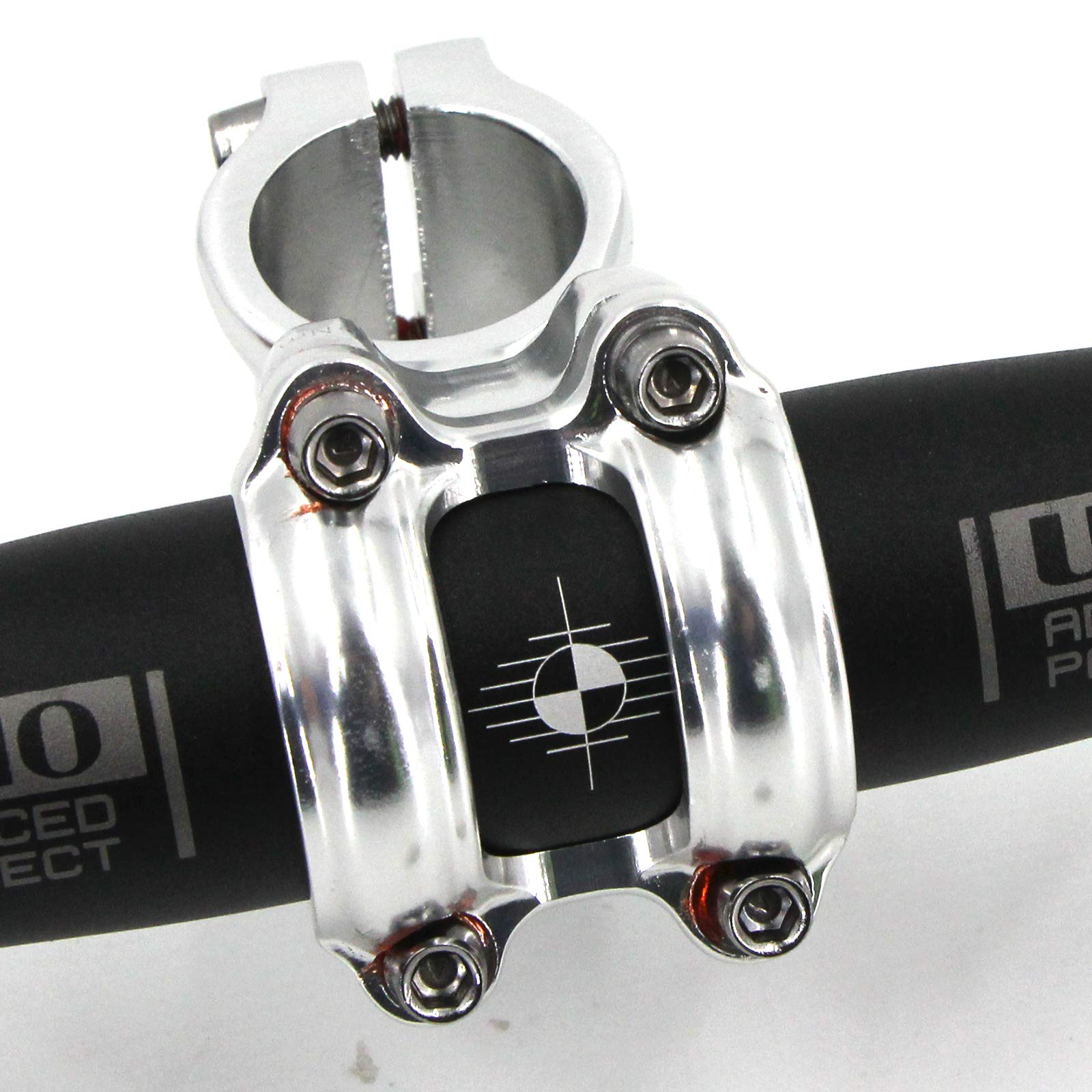 Meische Retro Silver 31.8 Stem 70Mm Mountain Bike Stem,35 Degree Bicycle Stem Riser Short Handlebar Stem For Mtb, Road Bike, Bmx