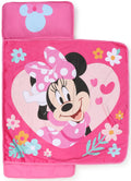 Jay Franco Kids Nap Mat with Embedded Pillow & Blanket - Soft 46x20 Microfiber Sleeping Bag with Name Tag & Handle Pink - Minnie