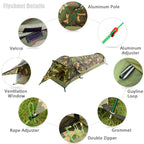 Geertop Ultralight 1 Person Bivy Tent For Camp Waterproof Single Man Tent For Camping Hiking Backpacking Hunting Outdoor Surviva