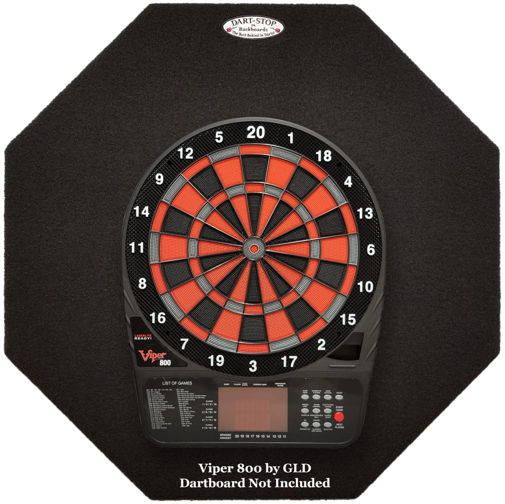 Dart-Stop 36 Inch Black Octagon Pro Dart Board Back Board  Wall Protector  Dartboard Surround