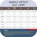 Dark Lightning Full Body Wetsuit Women, 3/2Mm Wet Suit For Women Cold Water Swimming, Womens Diving Surfing Snorkeling Kayaking,