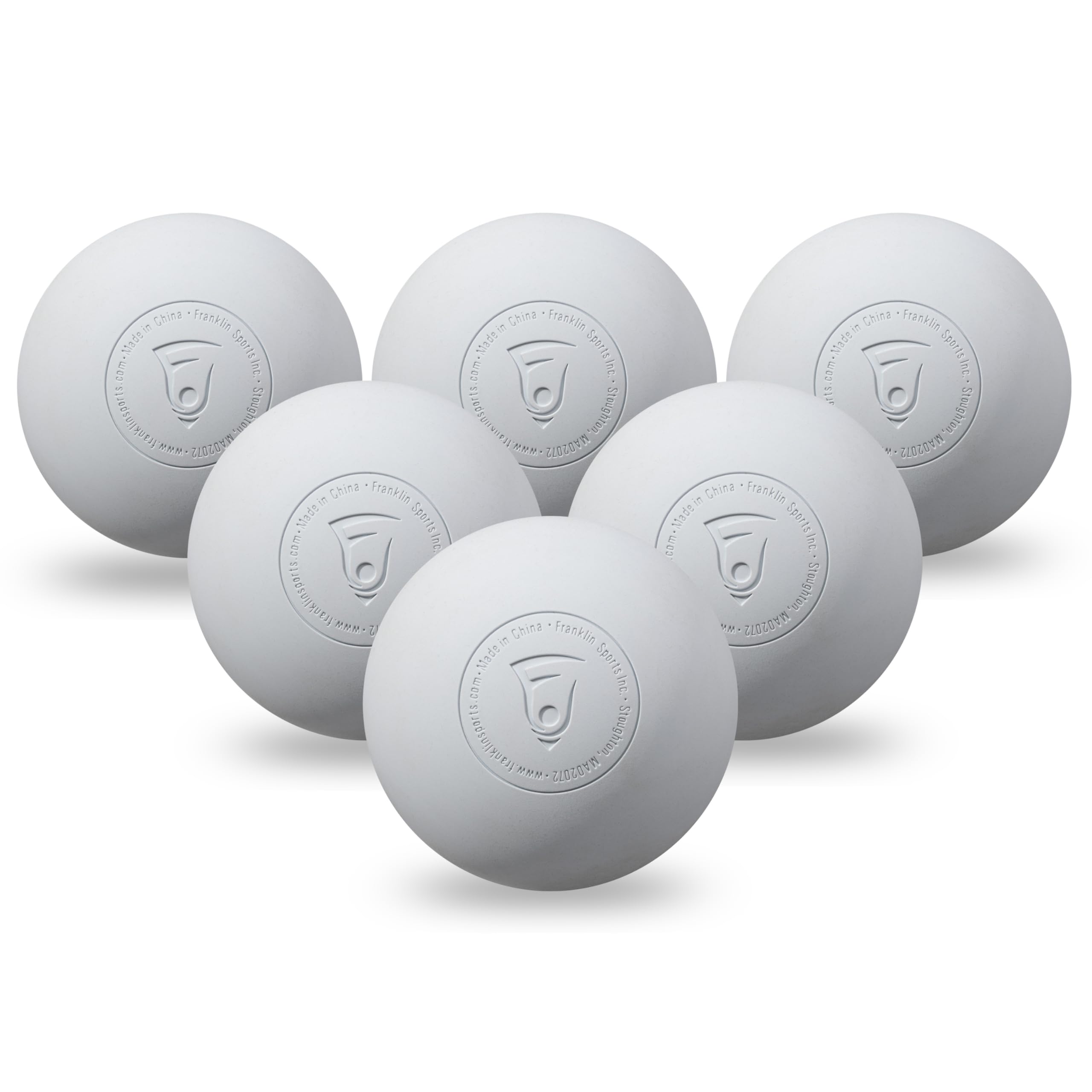 Franklin Sports Lacrosse Balls - Official Size Lax Balls for Practice - Rubber 63mm Outdoor Lacrosse Construction - Great for Mu
