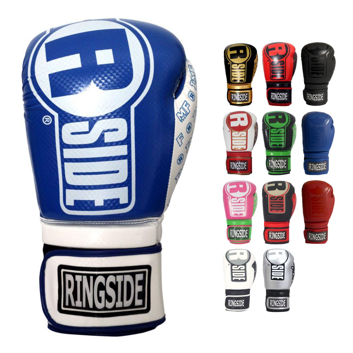 Ringside Apex Flash Boxing Training Sparring Gloves , Bl/Wh, 16 Oz,Black/White