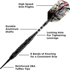 Viper Black Magic Soft Tip Darts, Medium Knurling, 18 Grams