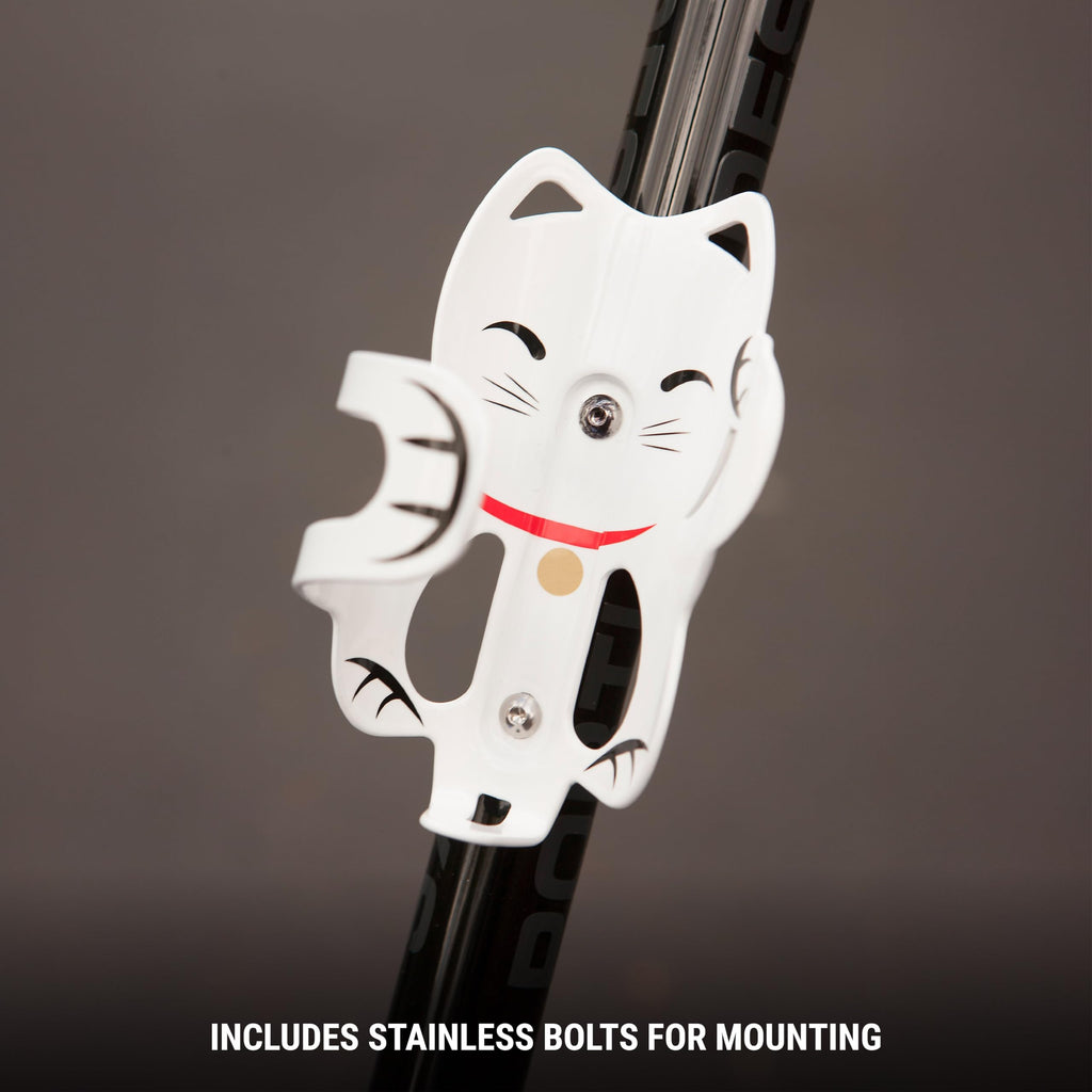 Portland Design Works  Lucky Cat Cage  Bicycle Water Bottle Cage, White