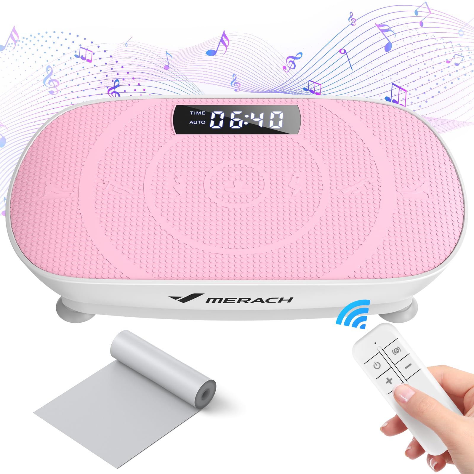 Merach Vibration Plate Exercise Machine, Whole Body Workout Equipment For Women, Bluetooth And Silicone Pedal, Vibration Plate F