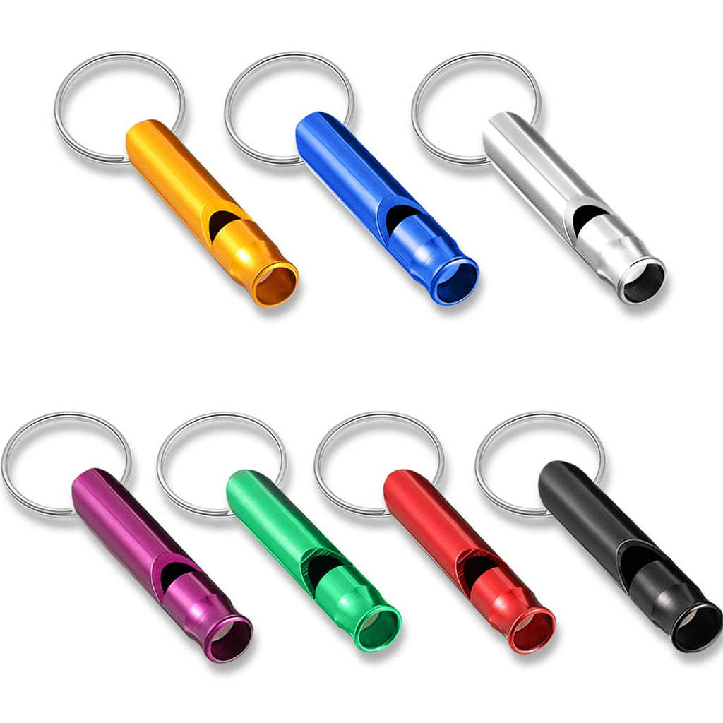 49 Pieces Emergency Whistle With Keychain, Aluminum Keychain Whistle Emergency Survival Whistle Key Chain For Outdoor Camping Hi