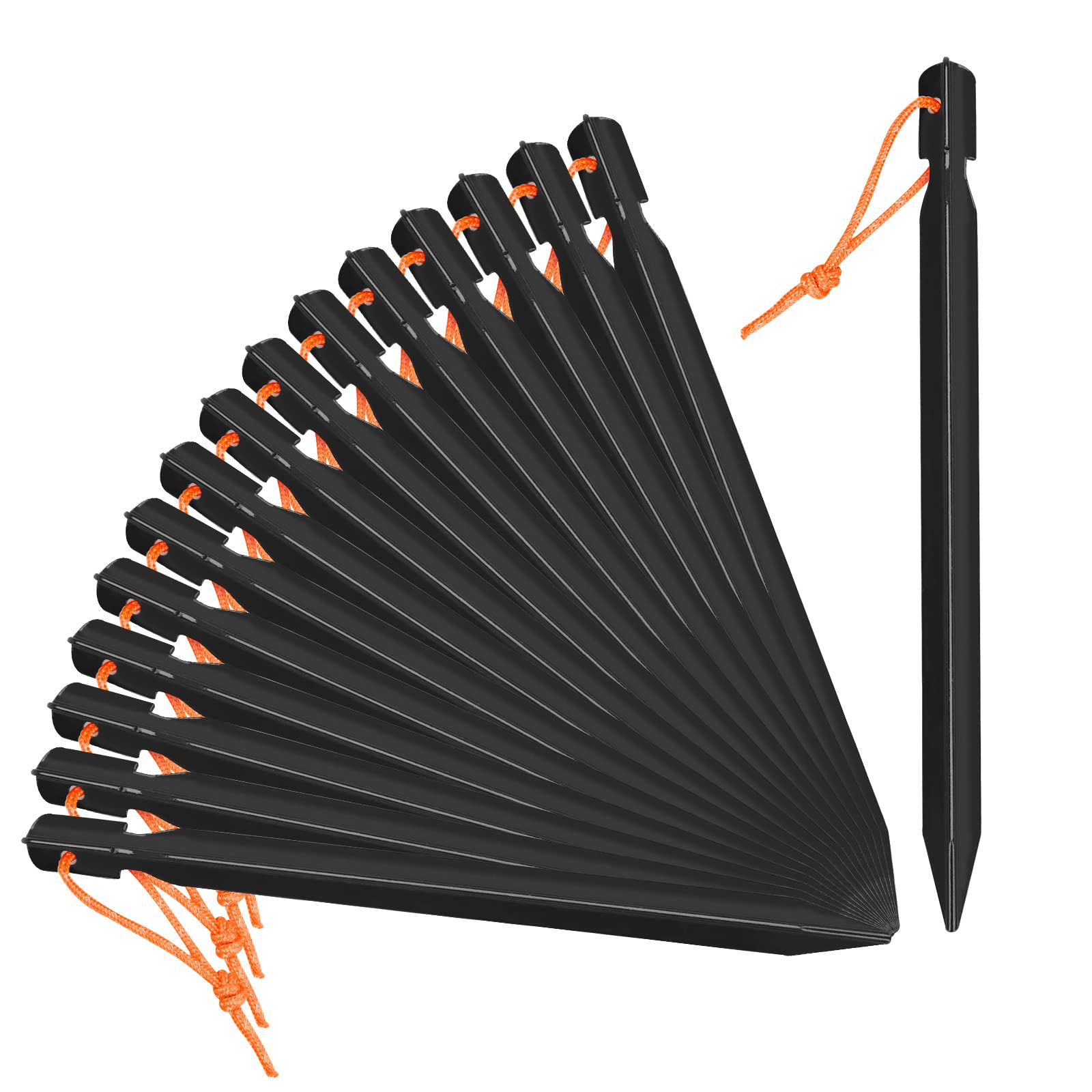Grassman 16 Pack Tent Stakes, 7075 Aluminium Tent Pegs, Heavy Duty Lightweight Ground Pegs, Durable And Safe Metal Camping Spike