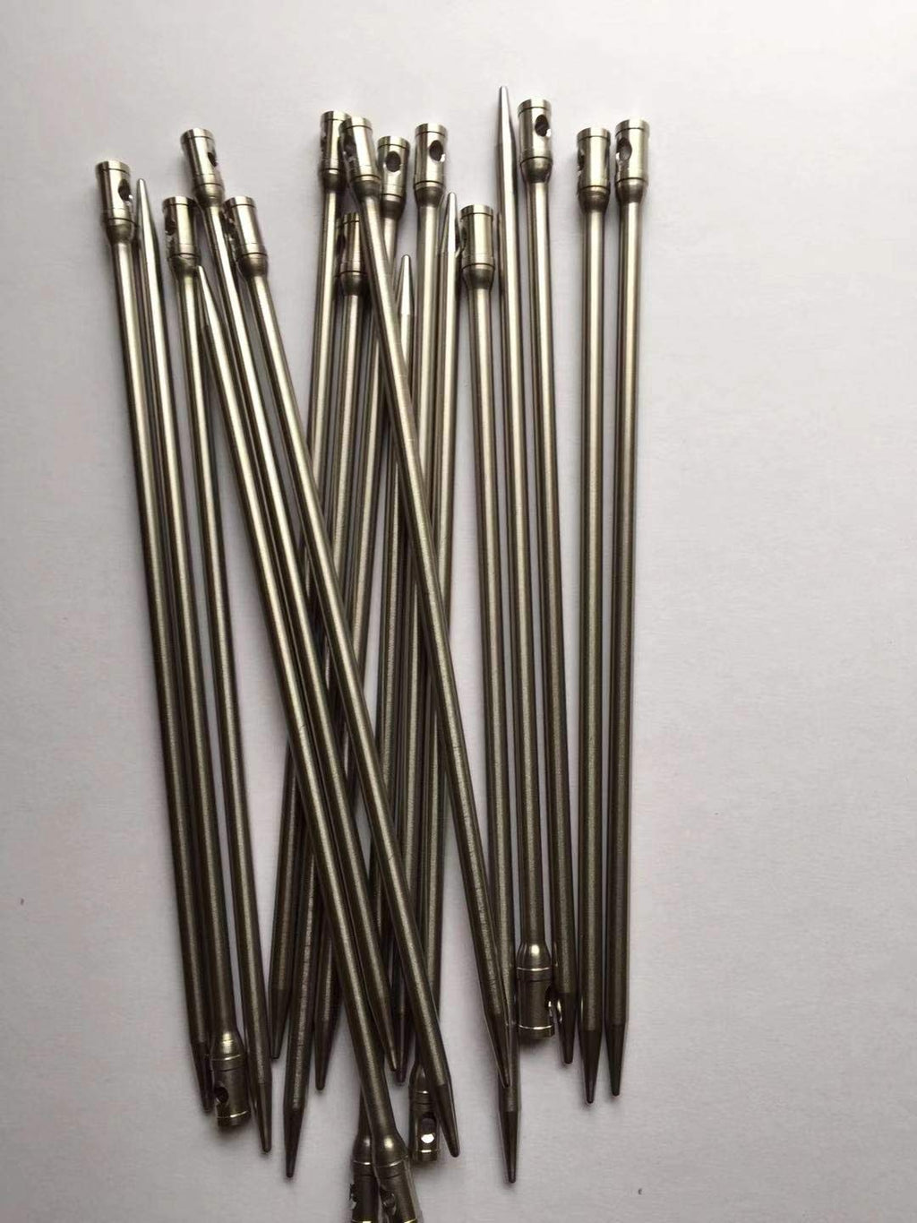 Hdewind Titanium Alloy Straight Tent Stakes, 8 Inches Long. 12 Pcs Per Package