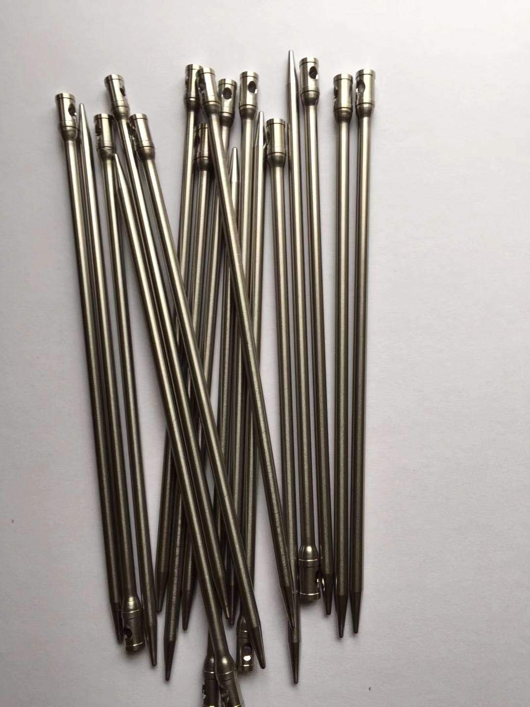 Hdewind Titanium Alloy Straight Tent Stakes, 8 Inches Long. 12 Pcs Per Package