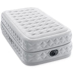 Intex Supreme Air Flow Airbed, 20 Inch Raised Air Mattress With Internal / Built-In Pump And Portable Storage Carrying Case, Twi