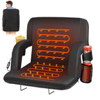 HOPERAN Double Heated Stadium Seats for Bleachers with Back Support 21 Wide Cushion, Extra Portable Bleacher Seat Foldable Stadi