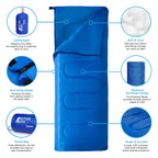 Active Era Ultra Lightweight Sleeping Bag Indoor & Outdoor - Compact 3 Season Sleeping Bag For Adults - Camping Sleeping Bags Fo