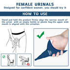 Jefdiee Female Urination Device,Silicone Pee Funnel For Women,Female Urinal Women Pee Funnel Allows Women To Pee Standing Up, Re