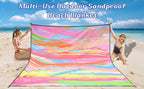 Hihoho Beach Blanket Waterproof Sandproof Extra Large Beach Mat 79 X 83/120X108For 1-8 Adults Quick Drying Durable Outdoor Picni