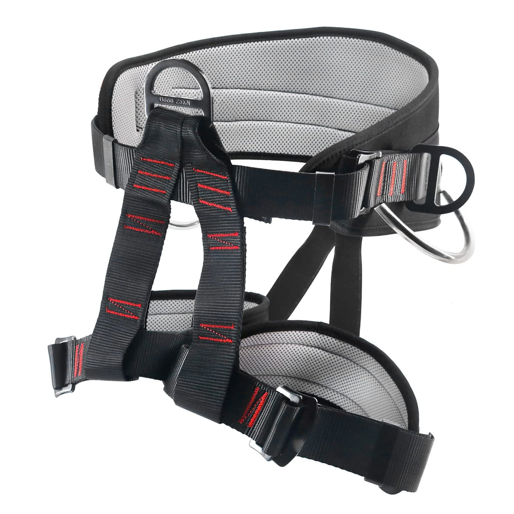 Newdoar Ce Uiaa Certification Thickness Climbing Harness,Wider Half Body Harness For Rock Rappelling Fire Rescuing Tree Climbing