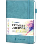 Epewizd Fitness Journal Hardcover Workout Planner 6- Month Undated Workout Log Book Home Gym Accessories For Women And Man-Sierr