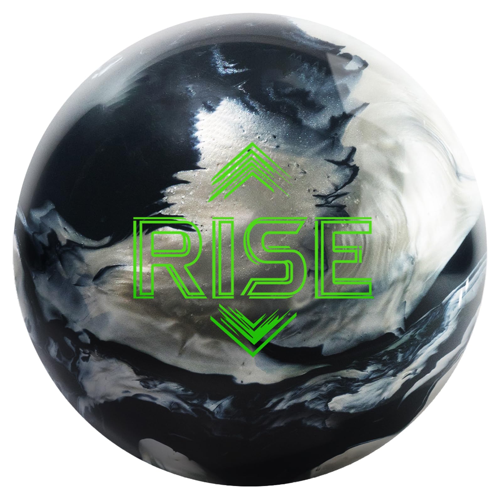 KR Strikeforce Rise Undrilled Bowling Ball Black/Silver Pearl 12lb