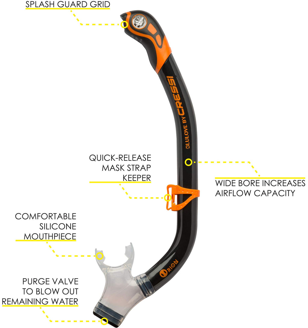 Cressi Bonete Pro Set, Black/Orange, L/Xl