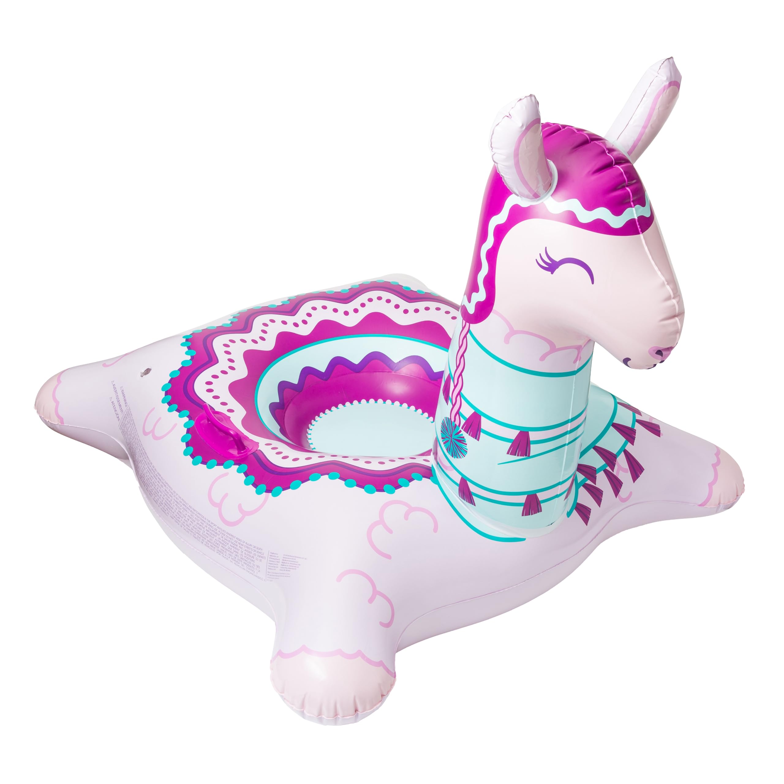 Bigmouth Inc Large 48'' Inflatable Snow Tube For Kids And Adults, Durable Winter Toy For Tubing & Sledding - Llama