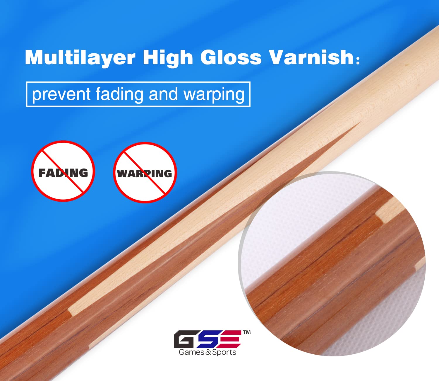 Gse 36'' 1-Piece Canadian Maple Shorty Billiard Pool Cue Sticks, Hardwood Billiard House Bar Pool Cue (36-Inch)