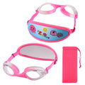 Ruigao Kids Swim Goggles Age 2-6, Toddler Goggles No Hair Pull,Child Goggles Padded Headband (1Pk Kids - Fun Sunmer)