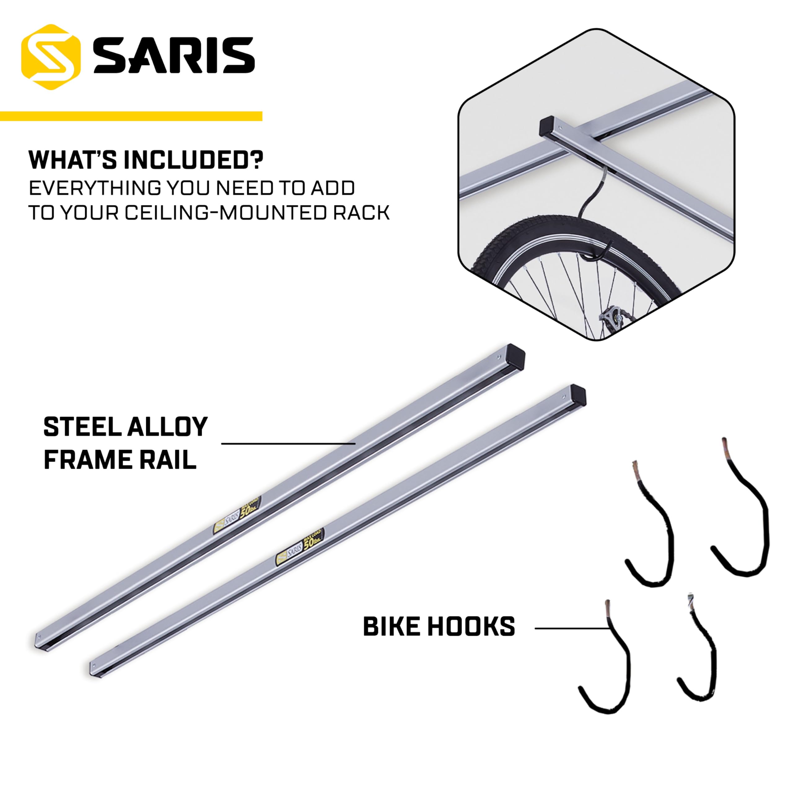 Saris Glide Bike Storage Ceiling Rack, Add-On Kit