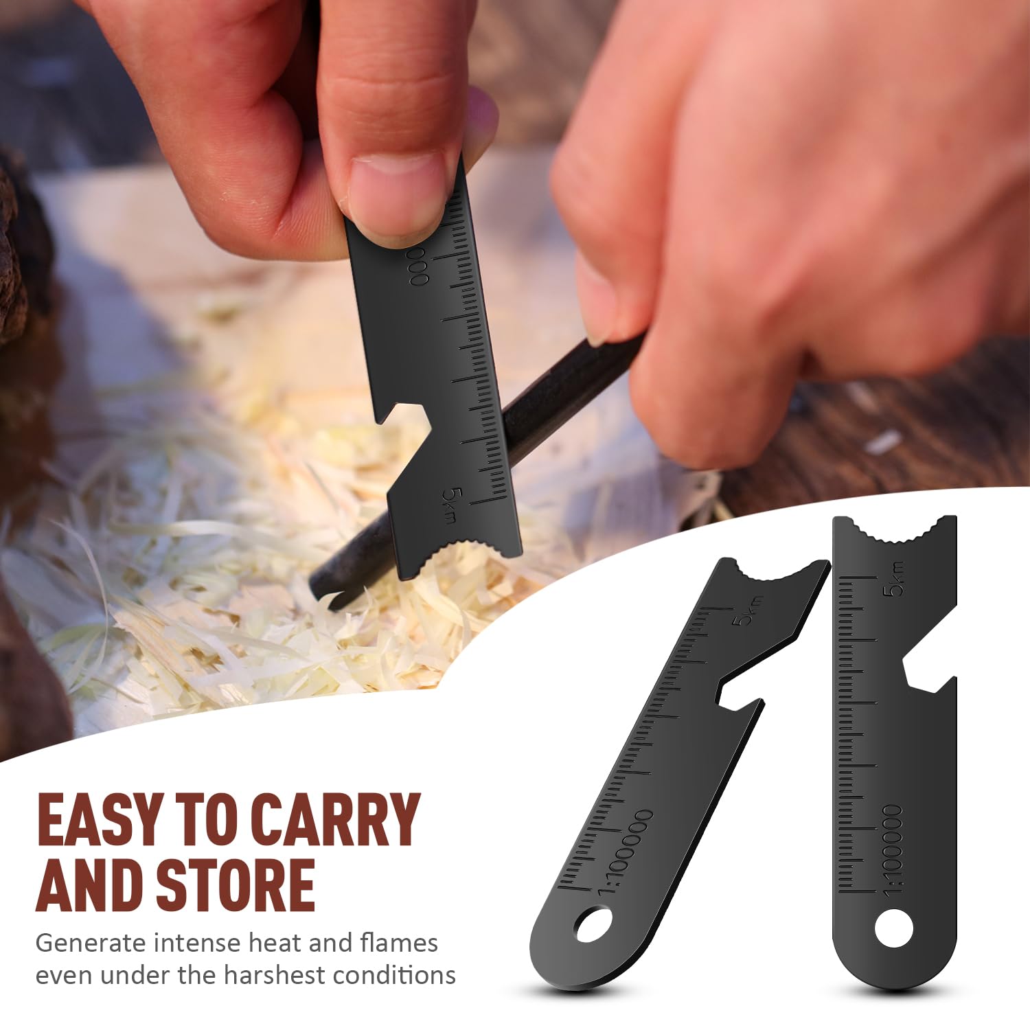 Bbto 30 Pcs Striker Scraper Ferrocerium Rod Scraper Steel Ferrocerium Rod Striker Flint Fire Starter With Keychain Ring For Surv