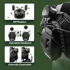 Prohear Arc Rail Adapter For Helmet Shooting Ear Protection Earmuffs, Nrr 23Db Noise Reduction Hearing Protection For Hunting, B