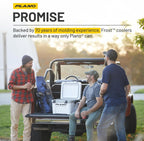 Plano Frost 21-Quart Hard Cooler, Includes Dry Basket, Small, White And Black, Durable, Insulated Ice Chest For Camping, Fishing
