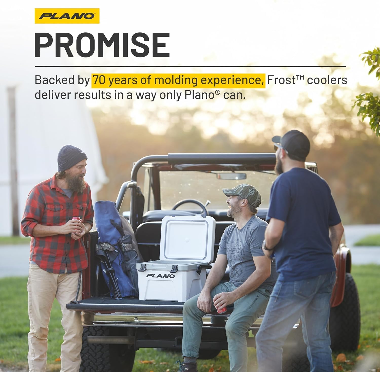 Plano Frost 21-Quart Hard Cooler, Includes Dry Basket, Small, White And Black, Durable, Insulated Ice Chest For Camping, Fishing