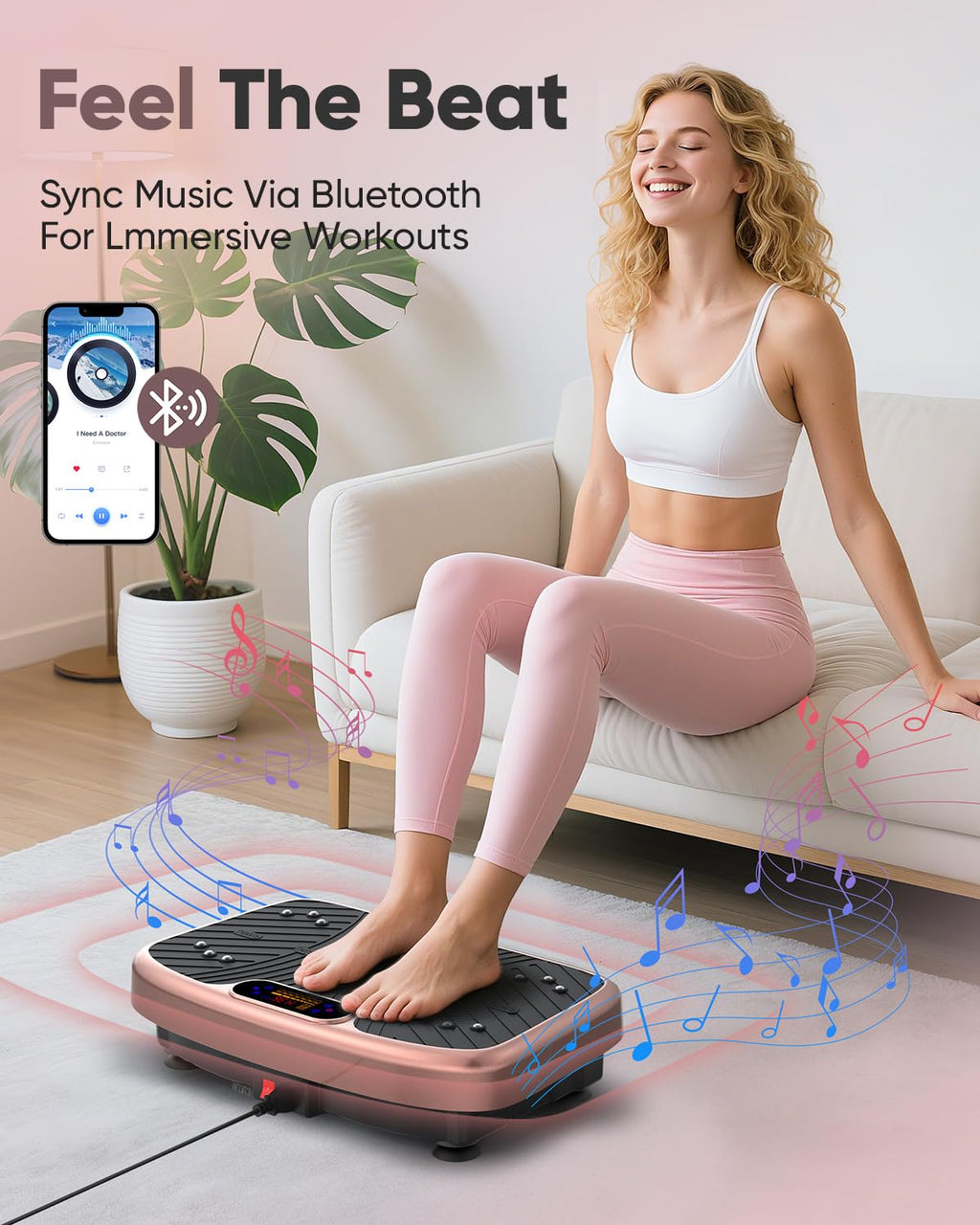 GDCOO Vibration Plate Exercise Machine Vibrating Platform for Fun Lymphatic Drainage and Weight Loss, Vibrant Home Workout Equip