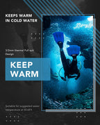 Dark Lightning Full Body Wetsuit Women, 3/2Mm Wet Suit Womens Diving Surfing Snorkeling Kayaking Water Sports (M2, Women - Nw -