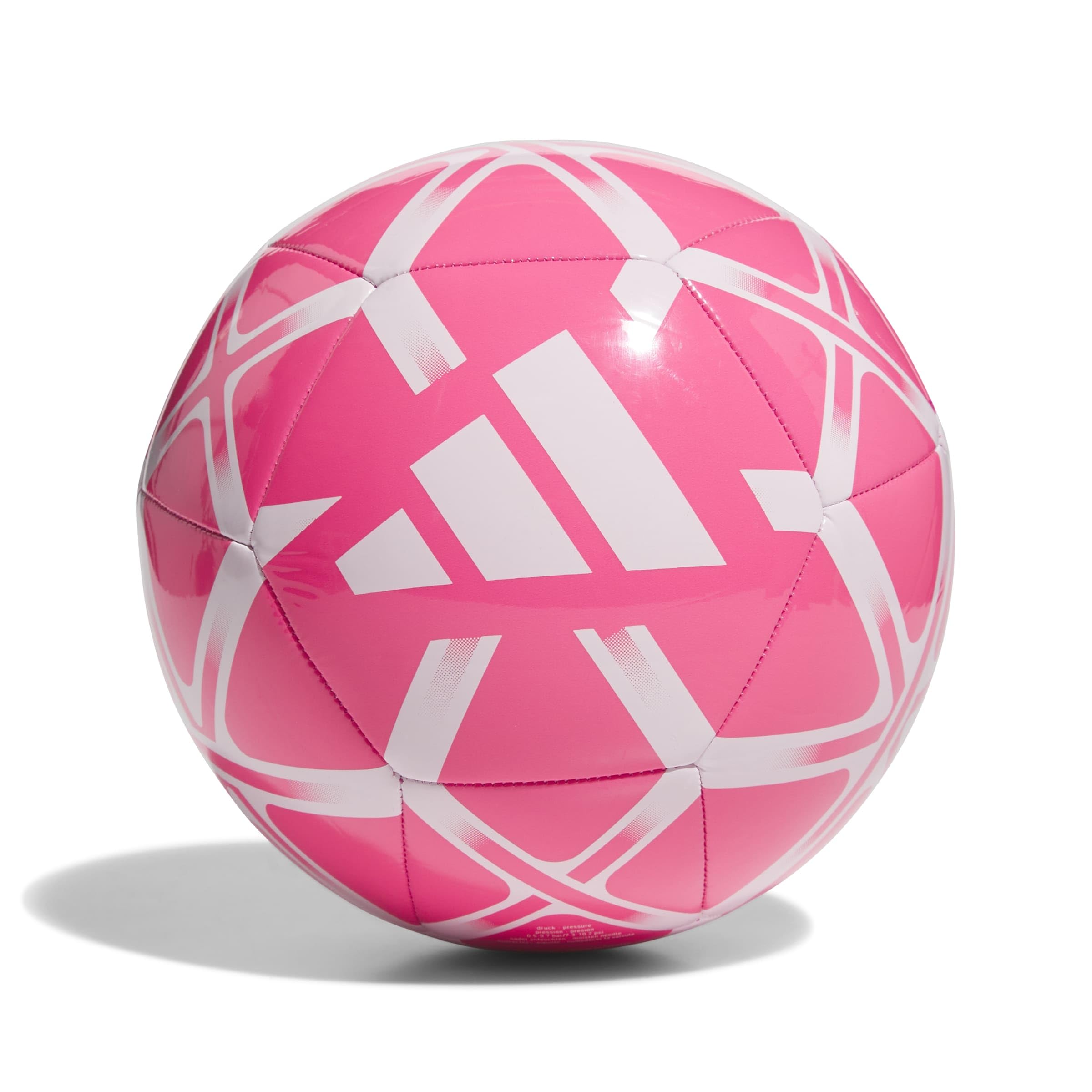 Adidas Unisex Starlancer Club Soocer Ball, Solar Pink/White, 3