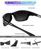 Kaliyadi Mens-Sunglasses Polarized Sunglasses Men: Sports Men'S Sun Glasses With Uv400 Protection For Driving Cycling Fishing