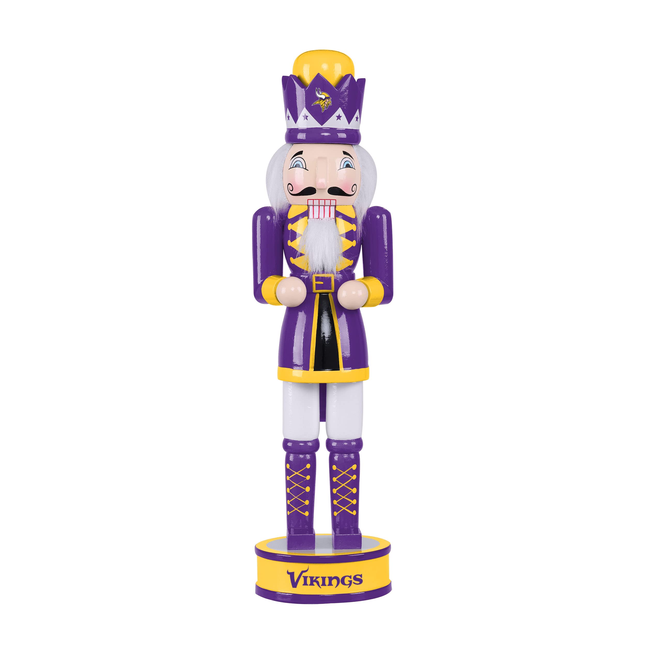 FOCO NFL Minnesota Vikings Team Logo 14 Holiday NutcrackerTeam Logo 14 Holiday Nutcracker, Version 2, One Size