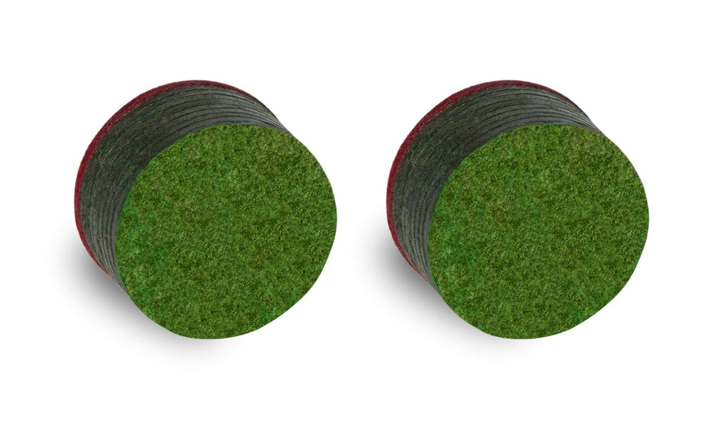 Tiger Emerald Laminated Billiard Cue Tips 2 (Two) Pcs - 13 Or 14 Mm (13 Mm)