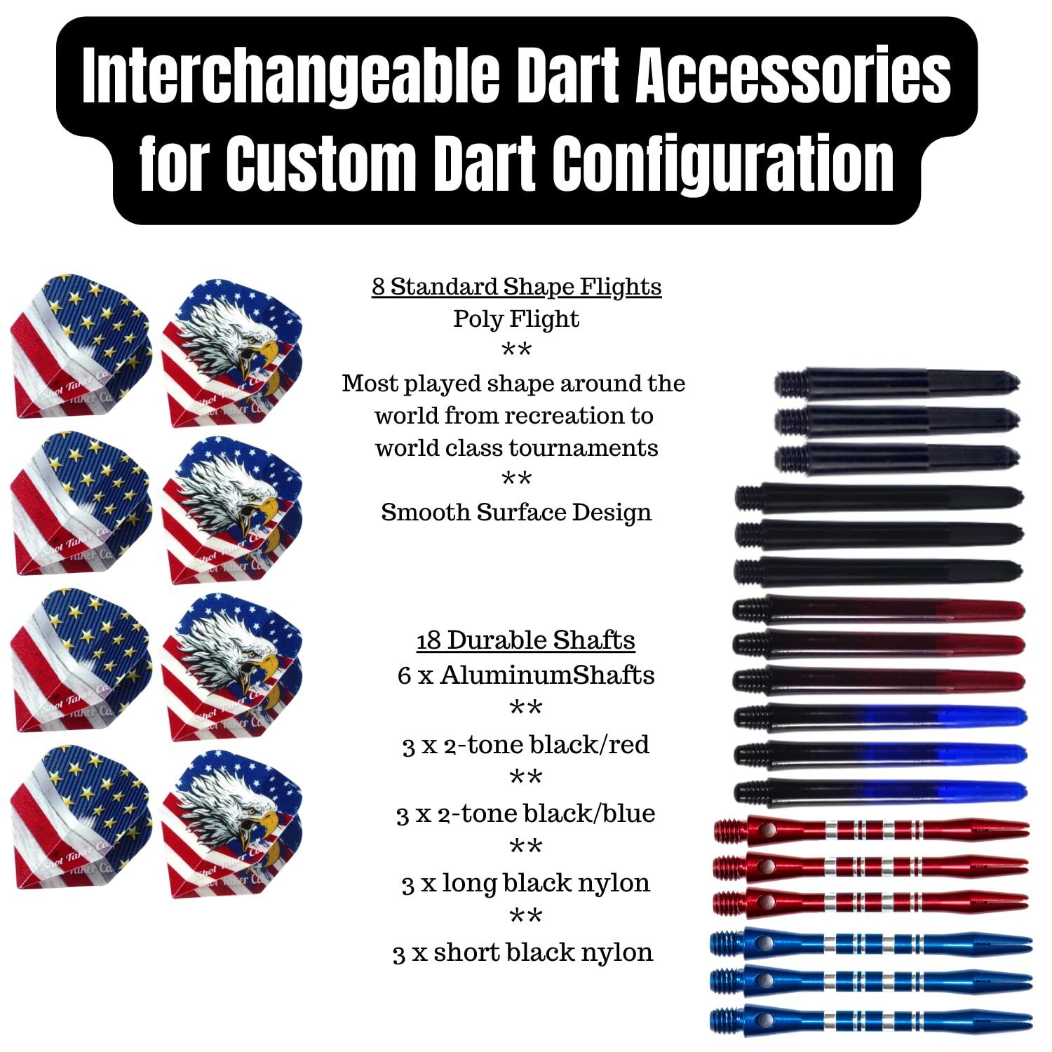 Soft Tip Darts Set - Professional Darts For Electronic Dartboard - Includes Brass Barrels + Plastic & Aluminum Shafts + Rubber O