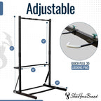 Teal Triangle Freestanding 5 Bike Storage Rack, The Original G-Bike, Indoor Garage Floor Stand, Bicycle Organizer