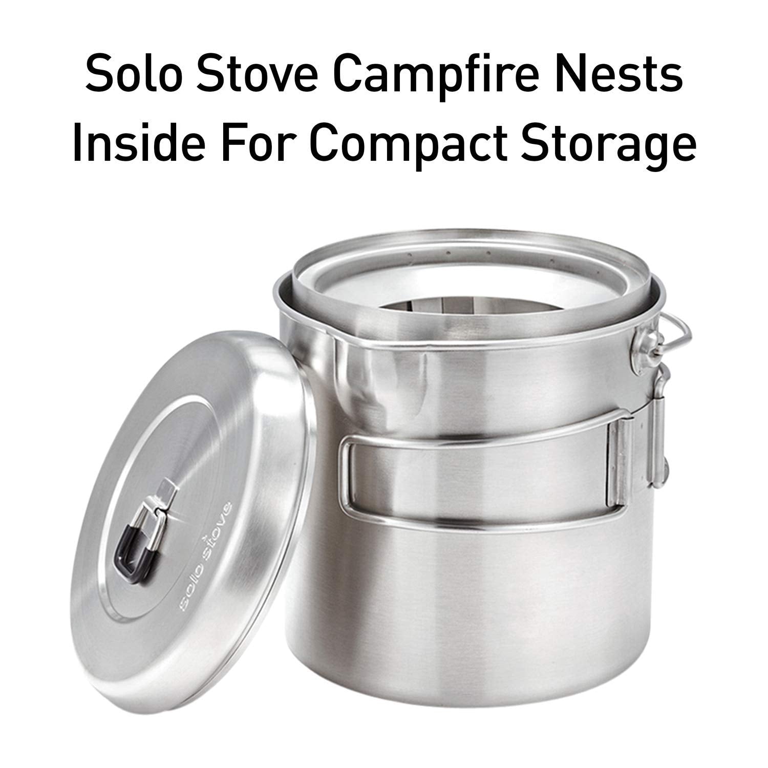 Solo Stove 2 Pot Set: Stainless Steel Companion Pot Set For Solo Stove Campfire. Great For Backpacking, Camping, Survival